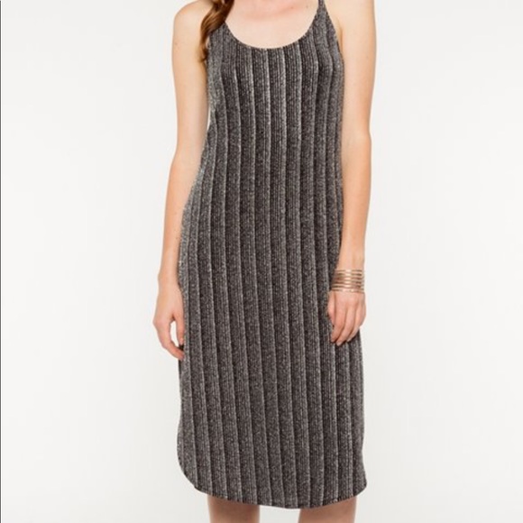 Vici Dresses & Skirts - METALLIC GUN METAL COCKTAIL DRESS